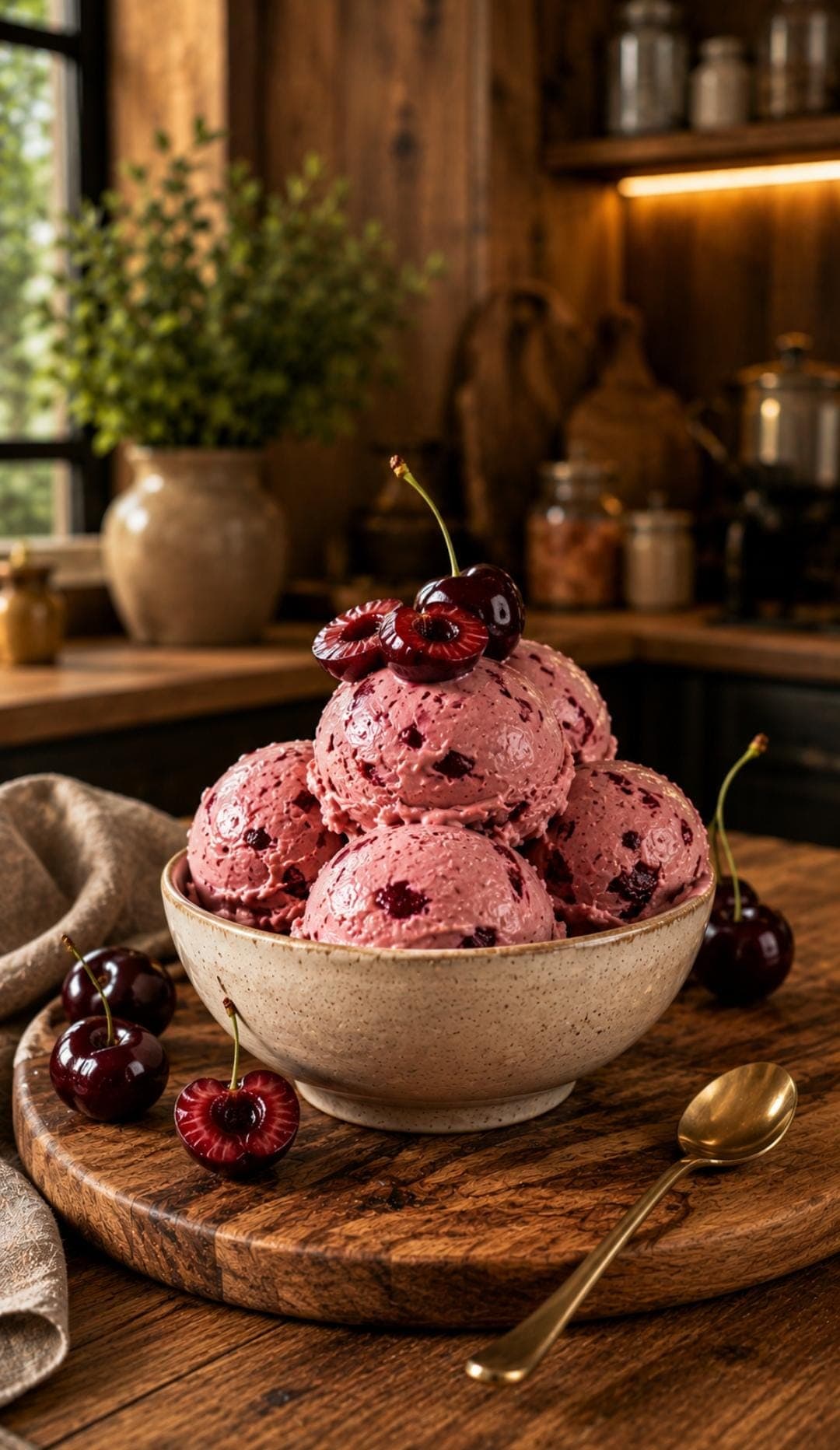 High-Protein Cherry Ice Cream